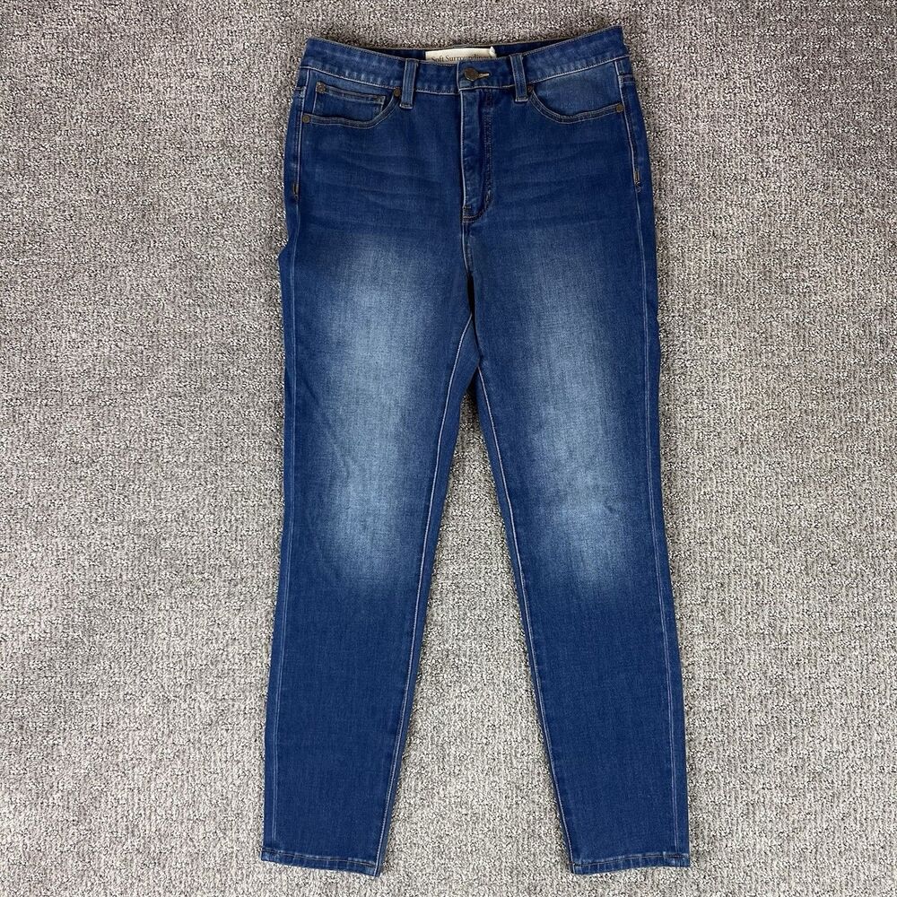 Soft Surroundings Jeans Womens Eight Ultimate High Rise Slim Denim Tapered Blue